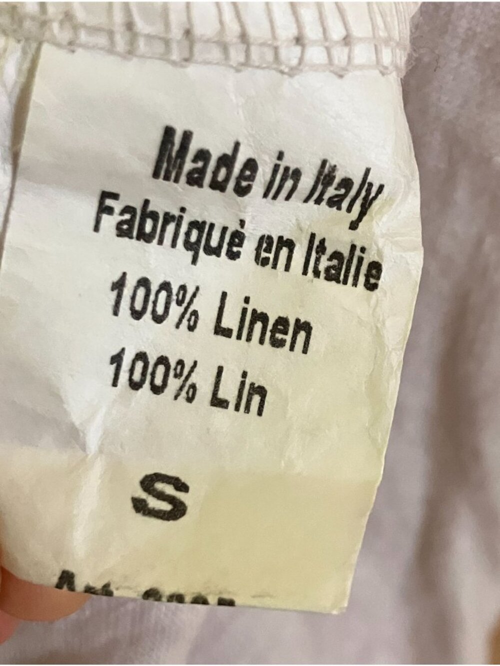 Terzo Millenio Womens 100% Linen Made In Italy Dress Medium White Ivory SP EXC - Picture 6 of 12